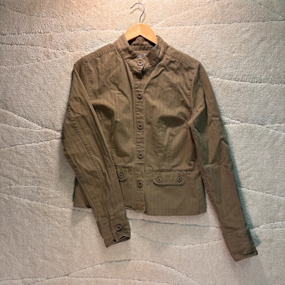 Apt 9 Olive Green Military Utility Jacket Women's Medium M Cotton *